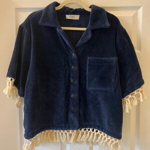 Sea NY Women’s Swim Coverup Top, Navy color, sample size S